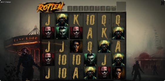 Rotten spillemaskine med zombie og halloween tema